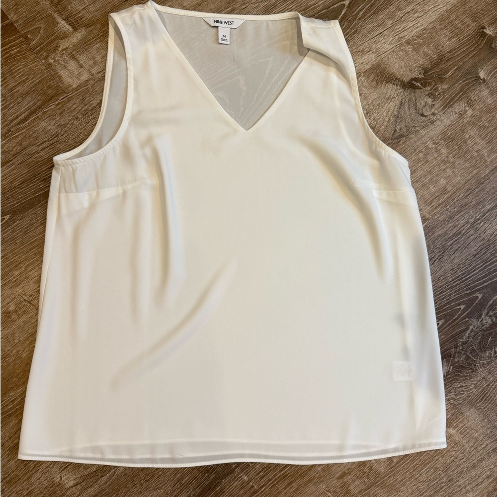 Nine West Women's White Sleeveless Top